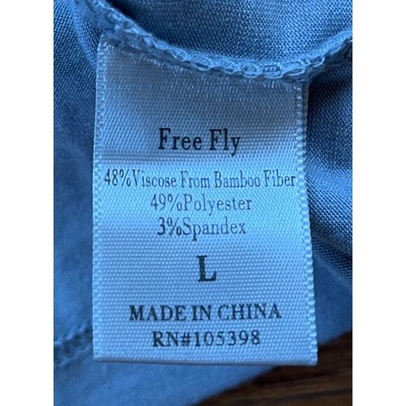 FREE FLY Gray Long Sleeve Pullover Fishing Shirt Top    Mens Size Large - Picture 5 of 10